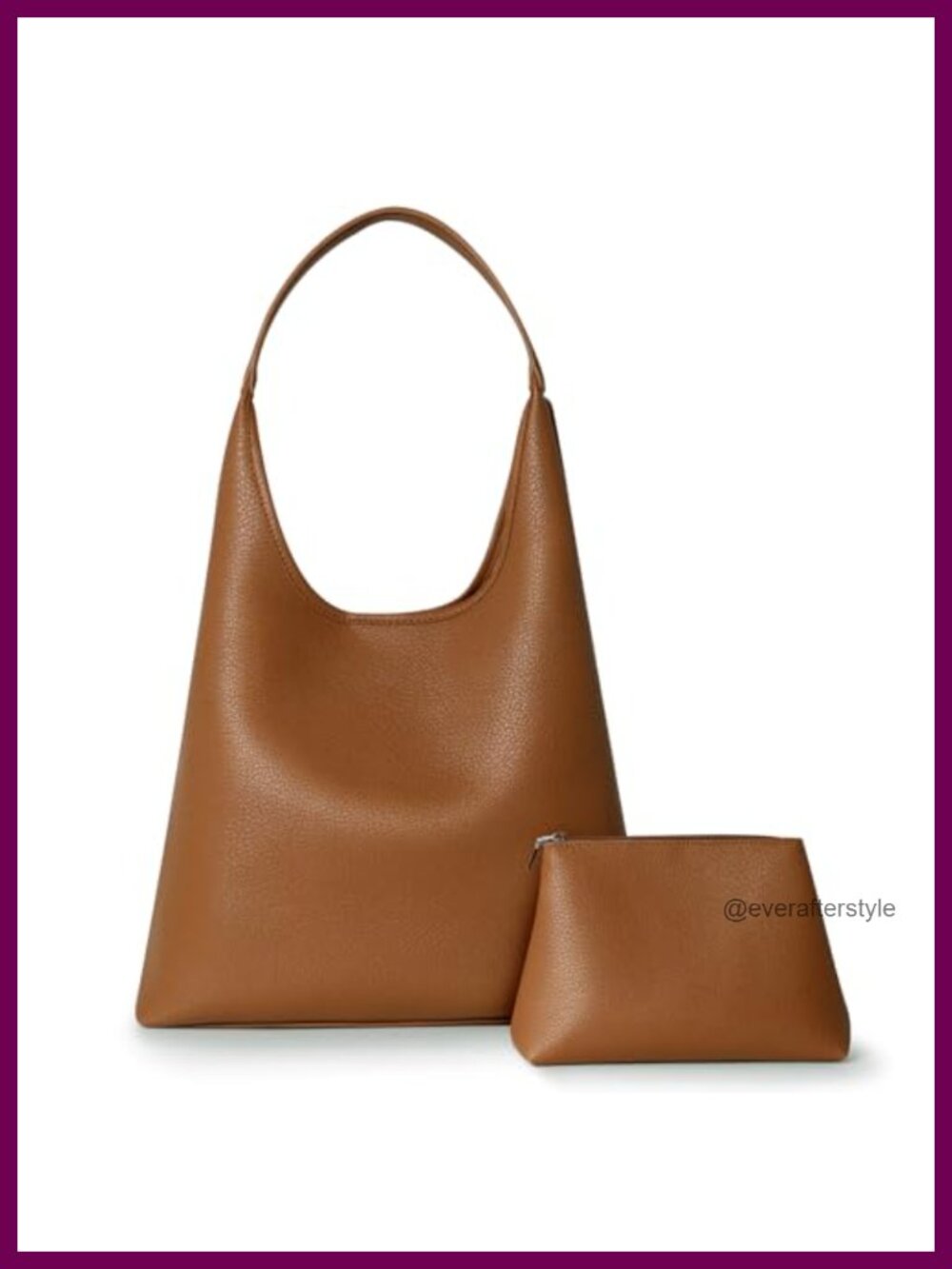 Slouchy Hobo Bag Set Vegan Leather Shoulder Purse Large Everyday Tote